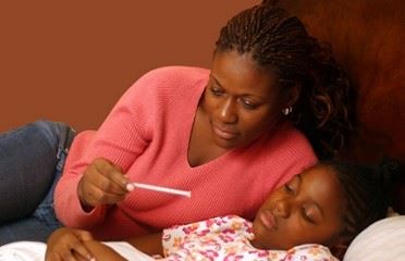 Mother sick child