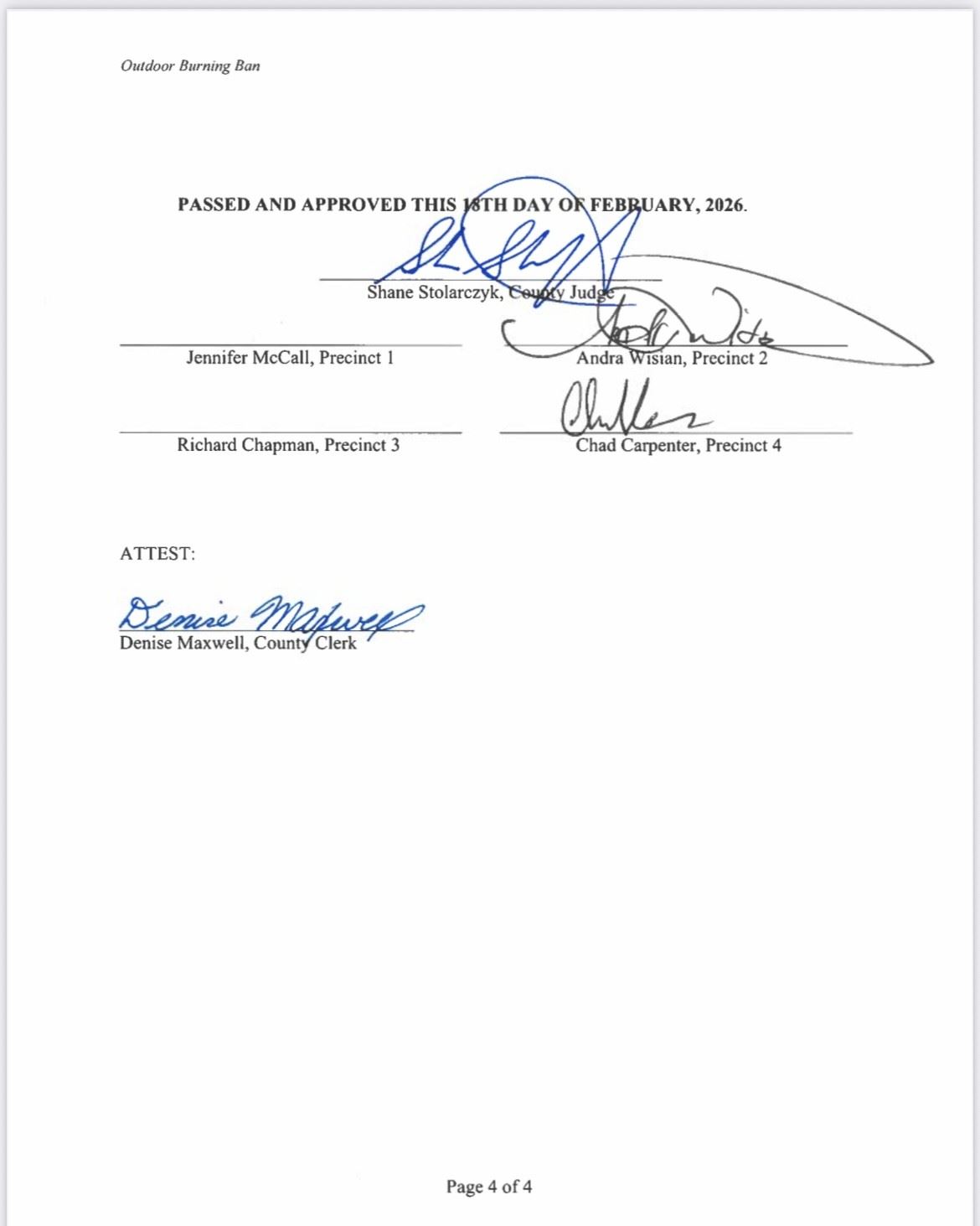 Burn Ban Order 2-19-2026 4